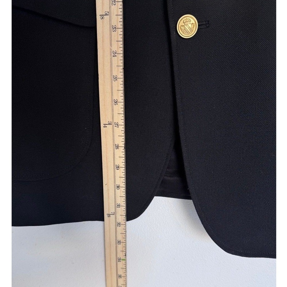 Arnold Palmer Blazer Sport Coat Men‎ 39R Textured Black Gold Crest Buttons - Picture 12 of 13